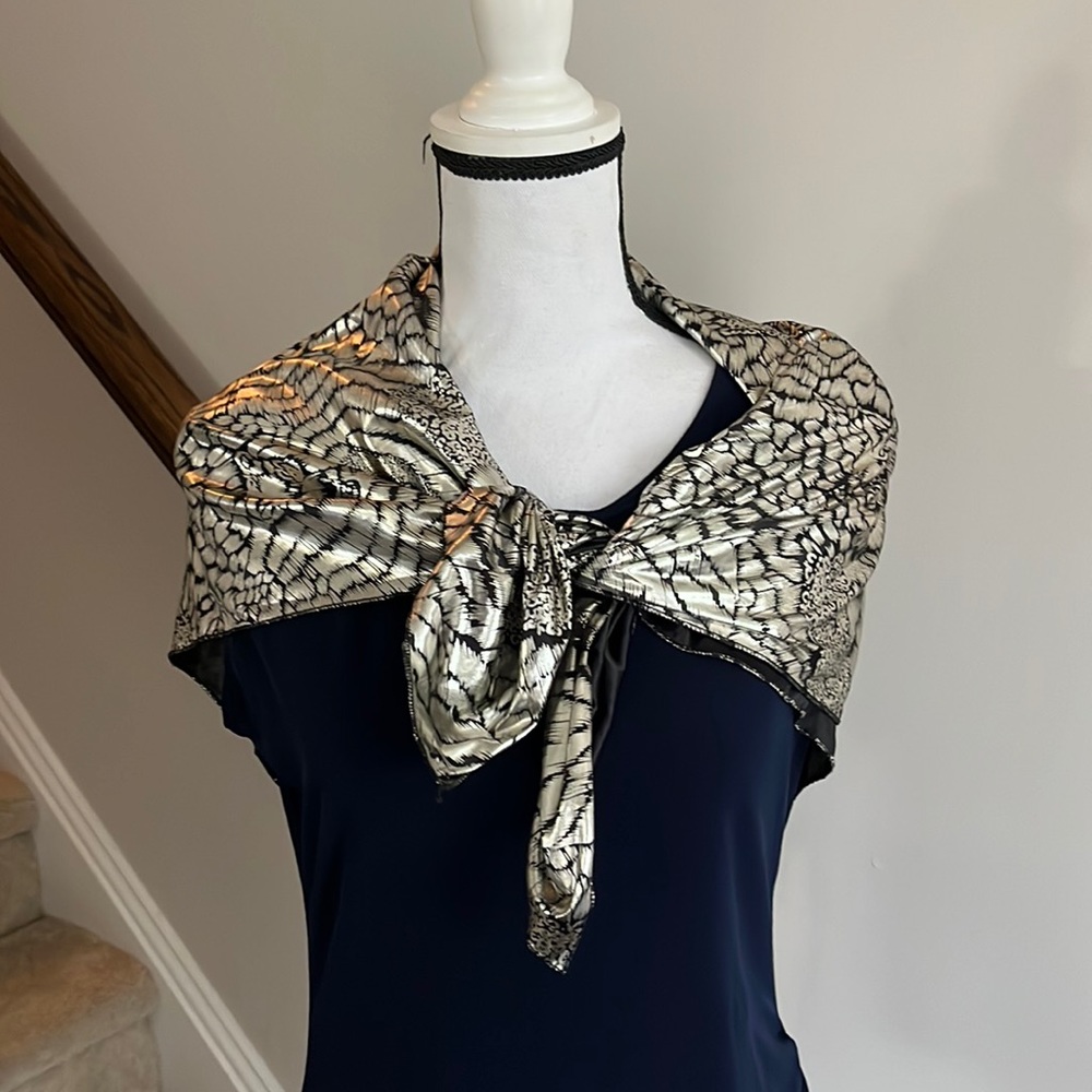 Vintage Korean Tiger Metallic Scarf
